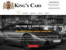 Tablet Screenshot of kingscars.net